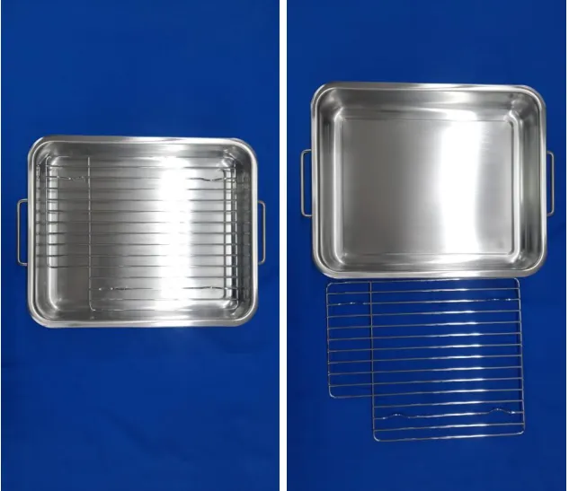 Asadera con Parrilla desmontable, Linea SOLAR, Acero Inox 34 cm