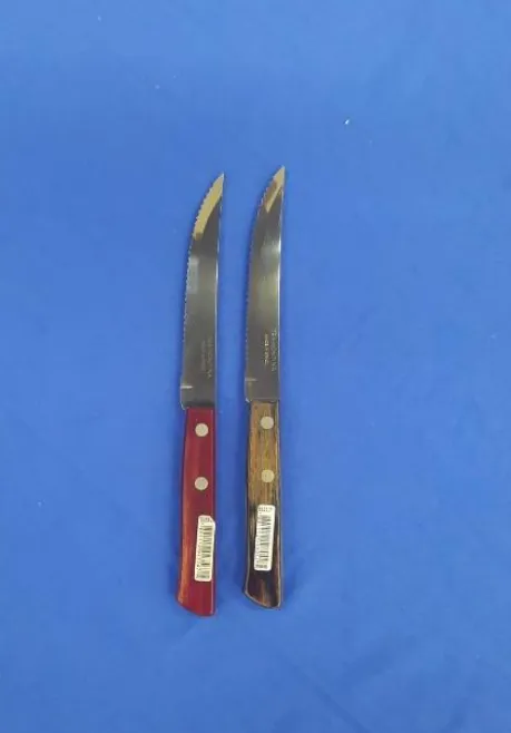 Cuchillo Polywood Color Guinda o Roble, 12 unidades